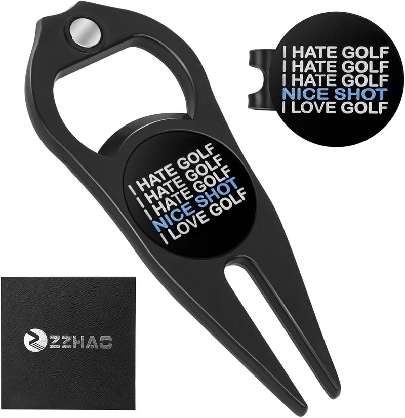 ZZHAO Golf Divot Tool and Golf Ball Marker, Divot Repair Tool，Golf Accessories for Men, Funny Gifts for Men, Tools for Men - Image 1